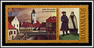 Bridge of Lies and Town Hall Tower; Transylvanian Saxons in 18th-century Costume